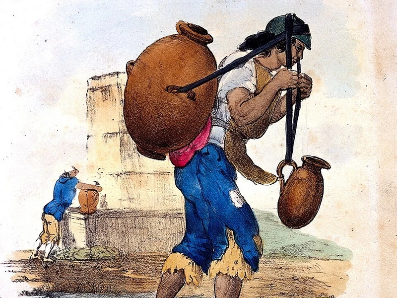 1790-Claudio Linati - Portatore d'acqua